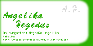 angelika hegedus business card
